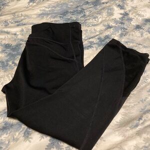 Gapfit Eclipse 7/8 Crop Leggings Black Small Side Panel Mesh